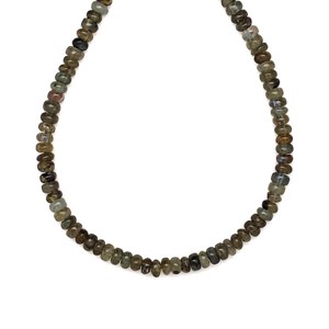 Labradorit korong 4x2,5mm  ékszerkészítő alapanyag (füzér), Kellékek & szerszámok, Ásvány alapanyag, Ásványfüzér, , MESKA