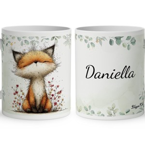 Névvel kérhető - Az erdő kis ravaszdija, a vörös róka mintás bögre, Otthon & Életmód, Konyhafelszerelés, tálalás, Tálalás, Bögre & Csésze, , MESKA