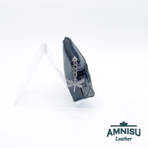 Sötét ezüst - szürke mintás kettő cipzáras kulcstartó B8001-8010 -  - Meska.hu