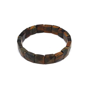 Tigrisszem fazettált négyzet karkötő 11mm, Ékszer, Karkötő, Ásványkarkötő, , MESKA