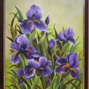 Lila Íriszek, Festmény - Meska.hu