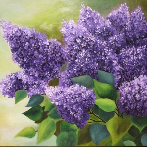 Orgona csokor , olajfestmény, Művészet, Festmény, Olajfestmény, Festészet, MESKA