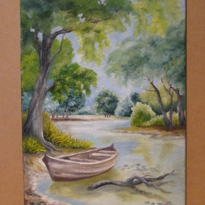 Nyugalom , olajfestmény, Művészet, Festmény, Olajfestmény, Festészet, MESKA