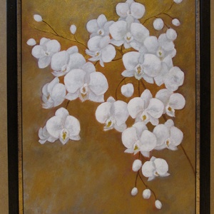 Orchideák ,Festmény keretben - Meska.hu