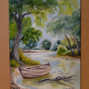 Nyugalom , olajfestmény, Művészet, Festmény, Olajfestmény, Festészet, MESKA