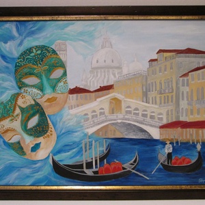 Karnevál , Olajfestmény keretben - Meska.hu