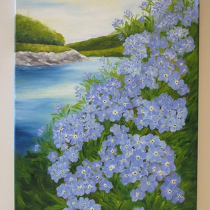 Nefelejcsek , Olajfestmény - Meska.hu