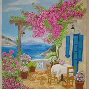 Nyári emlék , Olajfestmény, Művészet, Festmény, Olajfestmény, Festészet, Festett tárgyak, MESKA