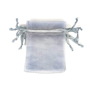 Organza ajándékszütyő szürke 7x9cm, , , MESKA