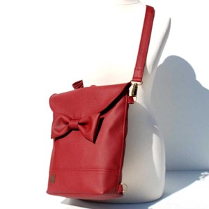 SuziartBag Bordó masnis kisméretű 2in1 hátizsák - táska & tok - kézitáska & válltáska - válltáska - Meska.hu