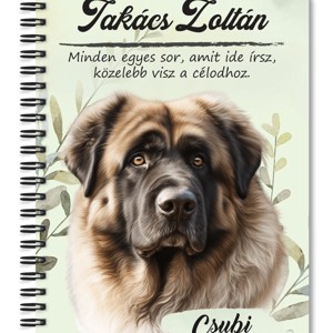 Személyre szabható - Kaukázusi juhászkutya portré mintás A5-ös füzet, Otthon & Életmód, Papír, írószer, Jegyzetfüzet & Napló, , MESKA