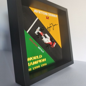 Ayrton Senna - képkeret dioráma, Forma 1 rajongóknak - otthon & életmód - dekoráció - kép & falikép - képkeret - Meska.hu