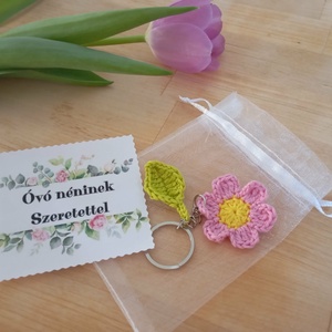 Horgolt virág kulcstartó csomag, Táska & Tok, Kulcstartó & Táskadísz, Kulcstartó, Horgolás, MESKA