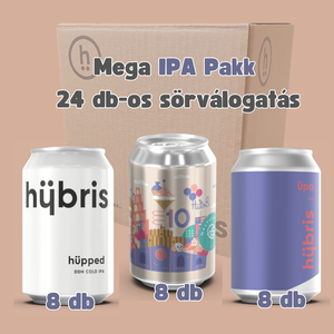 Mega IPA Pakk 24 db-os sörválogatás a Hübristől, Élelmiszer, Gasztro ajándékcsomag, Élelmiszer előállítás, MESKA