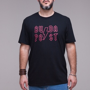 Budapest Rocker uniszex(i) póló fekete/piros - Meska.hu