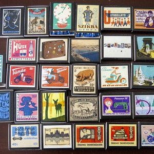 Budapest retro gyufa hűtőmágnes - otthon & életmód - konyhafelszerelés, tálalás - konyhai dekoráció - hűtőmágnes - Meska.hu