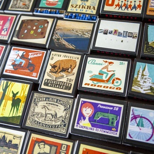 Budapest retro gyufa hűtőmágnes - otthon & életmód - konyhafelszerelés, tálalás - konyhai dekoráció - hűtőmágnes - Meska.hu