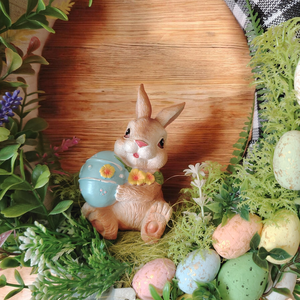 Húsvéti nyuszis kopogtató - ünnepi díszek, dekorációk - húsvéti díszek és dekorációk - húsvéti ajtódísz, kopogtató - Meska.hu