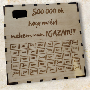 Egyedi fa pénzgyüjtő kocka - otthon & életmód - dekoráció - asztal és polc dekoráció - persely - Meska.hu