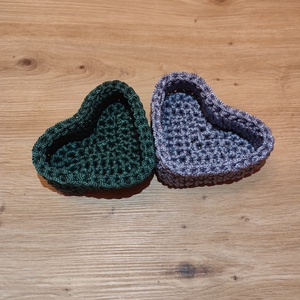 Szív alakú kis kosár  - otthon & életmód - tárolás & rendszerezés - tárolókosár - Meska.hu