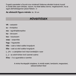 PDF Szundi-cica horgolás minta  - diy (csináld magad) - szabásminta, útmutató - horgolási minta - Meska.hu