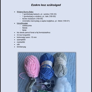 PDF Szundi-Fáni horgolás minta  - diy (csináld magad) - szabásminta, útmutató - horgolási minta - Meska.hu