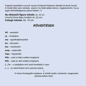 PDF Szundi-Nyuszi és csörgő horgolás minta  - diy (csináld magad) - szabásminta, útmutató - horgolási minta - Meska.hu