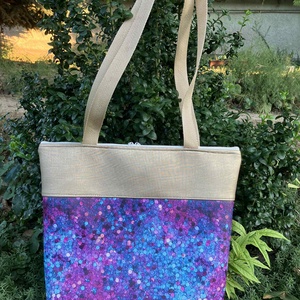 Egyedi lila-türkiz-arany műbőr válltáska, Táska & Tok, Kézitáska & válltáska, Válltáska, Bőrművesség, Varrás, MESKA