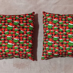 Egyedi puha Grinch mintás karácsonyi párna, Otthon & Életmód, Lakástextil, Párna & Párnahuzat, Varrás, MESKA