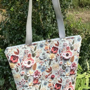 Egyedi virágos sötét menta műbőr válltáska - táska & tok - kézitáska & válltáska - válltáska - Meska.hu