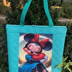 Egyedi türkiz Disney Minnie egeres válltáska  - táska & tok - kézitáska & válltáska - válltáska - Meska.hu