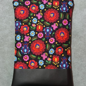 Egyedi fekete matyó mintás könyvtok/ e-book/ tablet tok - Meska.hu