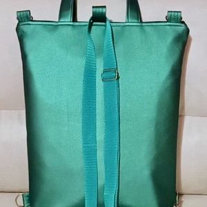 Egyedi zöld-türkiz kavics mintás műbőr multifunkciós táska   - táska & tok - variálható táska - Meska.hu