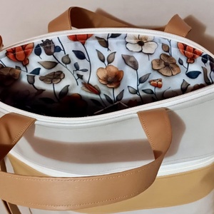 Egyedi barna-bézs többfunkciós/ variálható táska   - táska & tok - variálható táska - Meska.hu