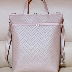 Egyedi púder rózsaszín műbőr többfunkciós/ variálható táska   - Meska.hu