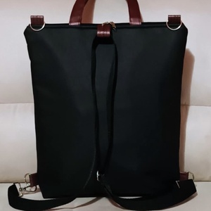 Egyedi fekete-bordó műbőr többfunkciós/ variálható táska   - táska & tok - variálható táska - Meska.hu