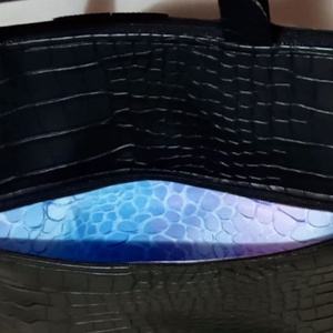 Egyedi fekete műbőr többfunkciós/ variálható táska   - táska & tok - variálható táska - Meska.hu