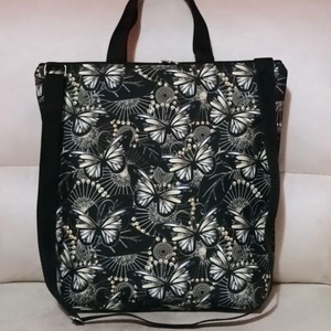 Egyedi zöld lepkés többfunkciós/ variálható táska  , Táska & Tok, Variálható táska, Bőrművesség, MESKA