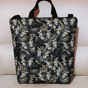 Egyedi zöld lepkés többfunkciós/ variálható táska   - táska & tok - variálható táska - Meska.hu