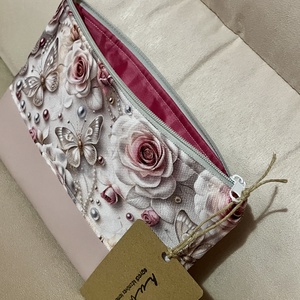 Egyedi virágos púder neszesszer - táska & tok - neszesszer - Meska.hu