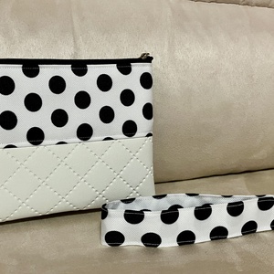 Egyedi pöttyös válltáska szett - táska & tok - táska szett - Meska.hu