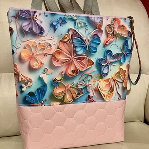 Egyedi lepkés hátitáska kulcstartóval - táska & tok - hátizsák - hátizsák - Meska.hu