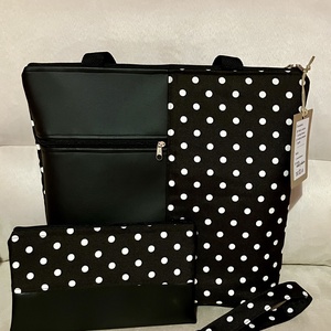 Egyedi pöttyös válltáska szett - Meska.hu