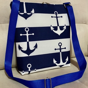 Matróz mintás crossbody táska - táska & tok - kézitáska & válltáska - vállon átvethető táska - Meska.hu