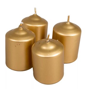 Metál adventi gyertya szett 40x60mm - arany - Meska.hu