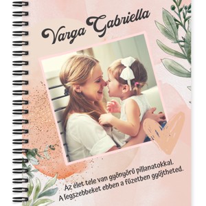 Saját fotós személyre szabható - Kedves szivecskés mintás A5-ös füzet, Otthon & Életmód, Papír, írószer, Jegyzetfüzet & Napló, , MESKA