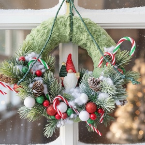 Online workshop  Világító manós karácsonyi kopogtató - diy (csináld magad) - workshop & tanfolyam - Meska.hu