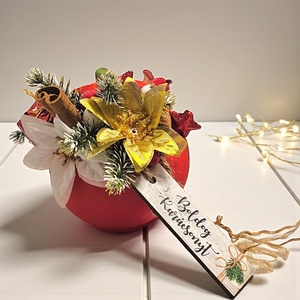 Karácsonyi Alma Kaspó - Meska.hu