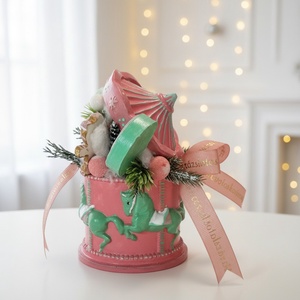 Körhintás Mézeskalács Kaspó - karácsony - adventi díszek - adventi asztaldísz - Meska.hu