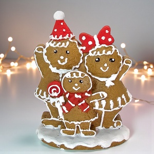 Mézeskalács Család  Kézzel Festett Kézműves Dekor (2 színben) - karácsony - karácsonyi lakásdekoráció - karácsonyi manók, figurák - Meska.hu